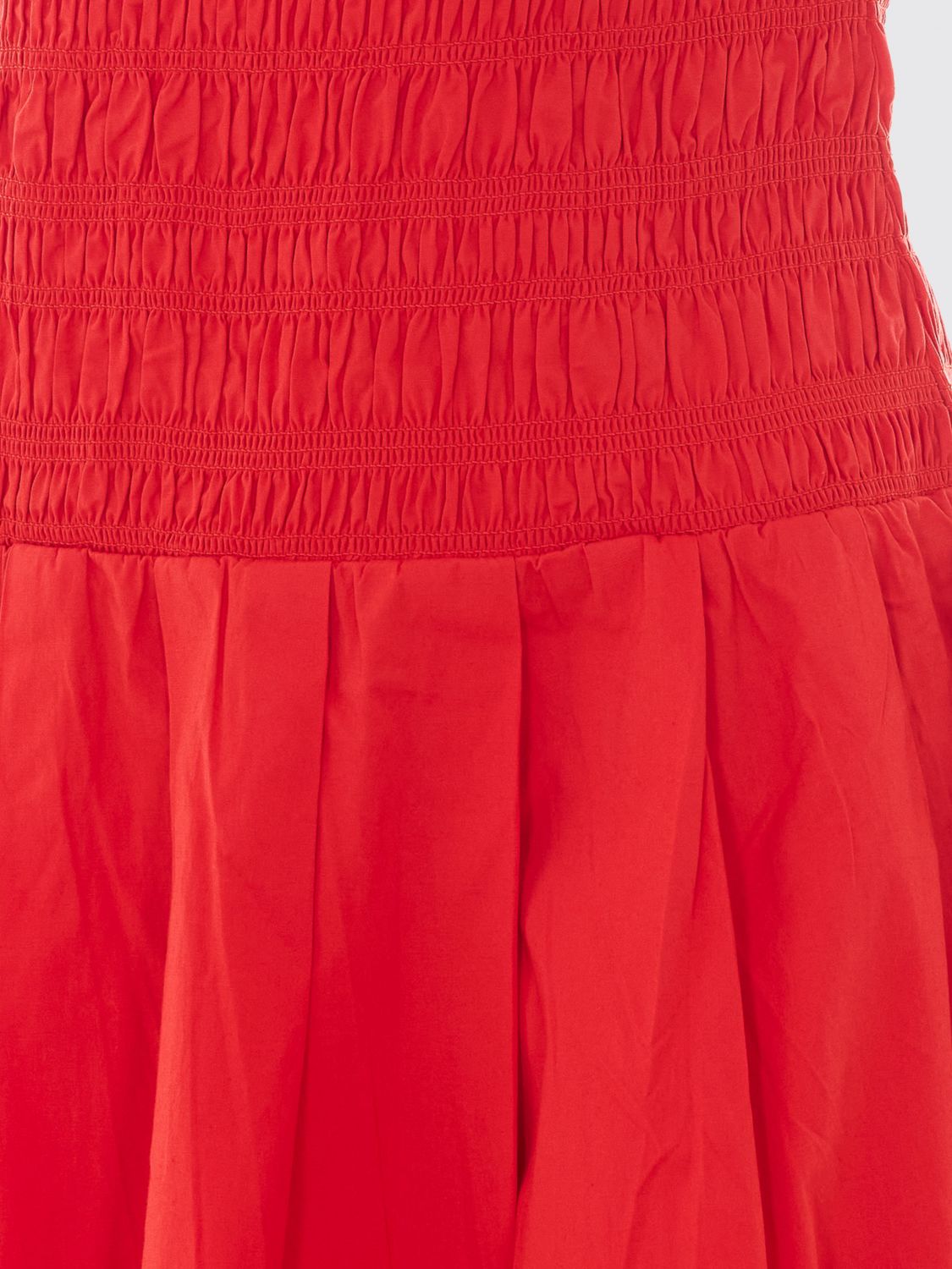 Puff-Sleeve Organic Cotton Midi Dress