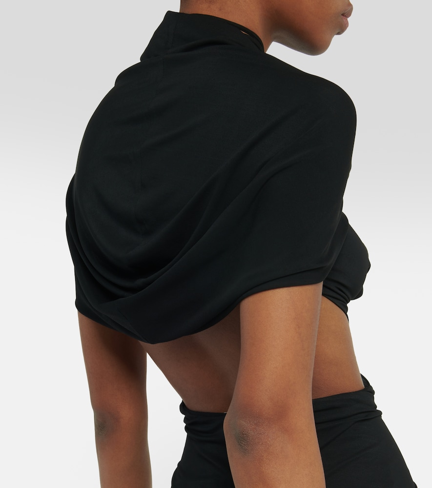 Hooded cutout midi dress