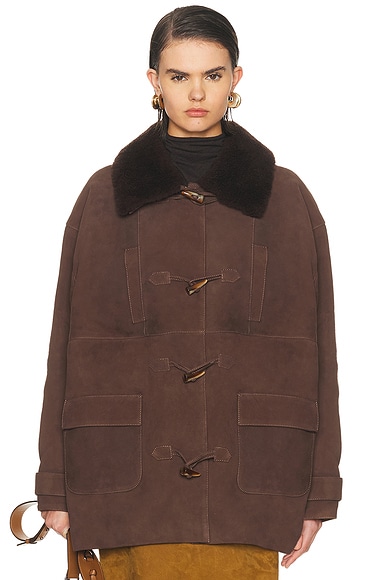 SIEDRES Theo Coat in Brown - Brown. M also in