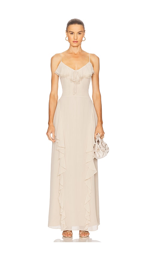 Tularosa Remley Maxi Dress in Taupe.  XS. Also in L, M, S