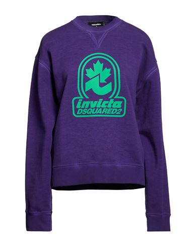 Woman Sweatshirt Purple Size M Cotton