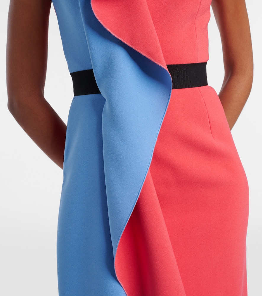 Pembrook draped crêpe cocktail dress