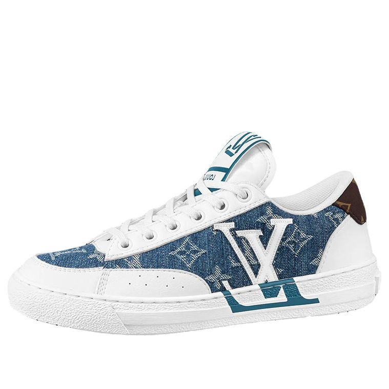 (WMNS) Charlie Sneakers 'White with Denim Monogram'