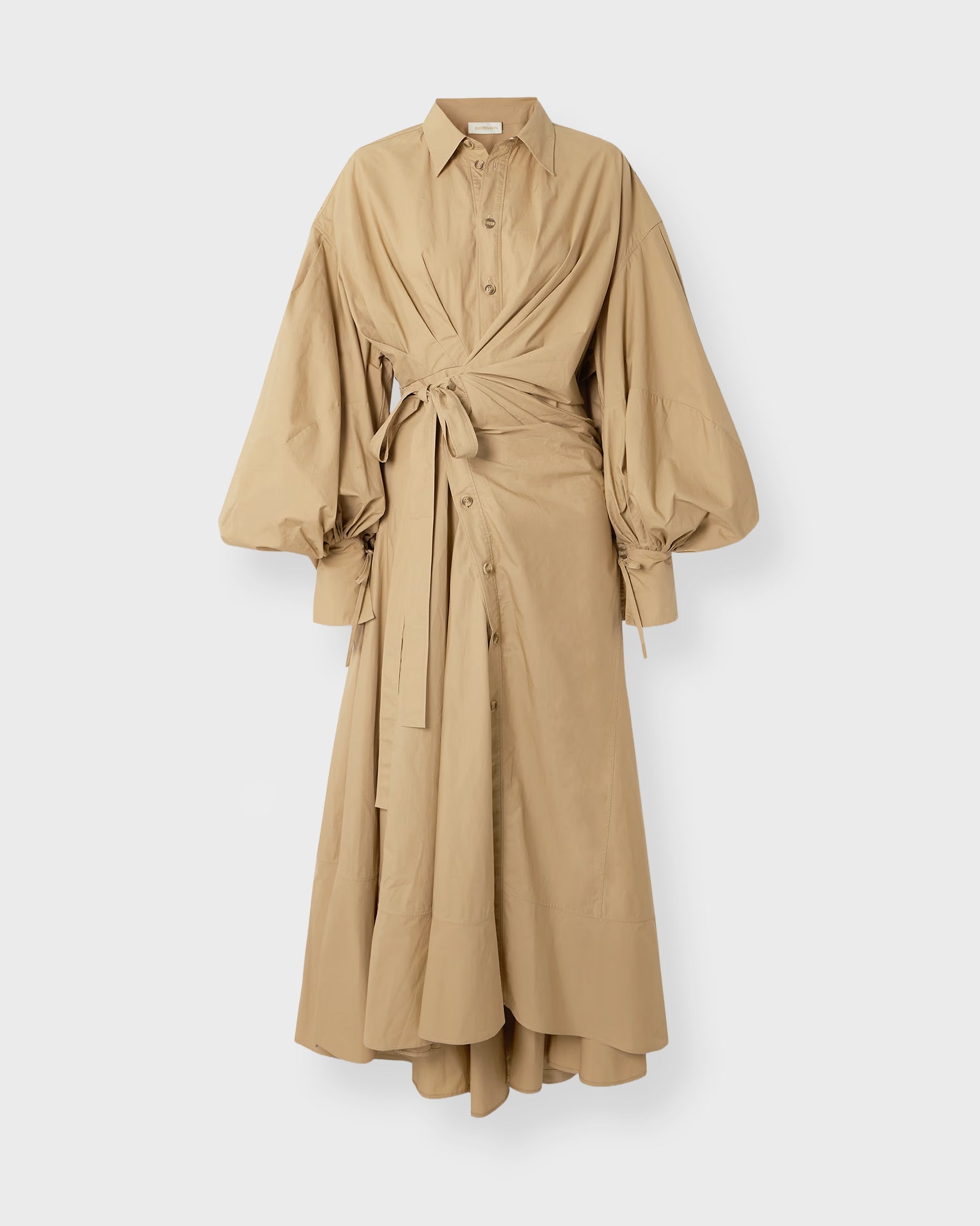 Zimmermann Dress Rebellion Poplin Midi Oliv 2