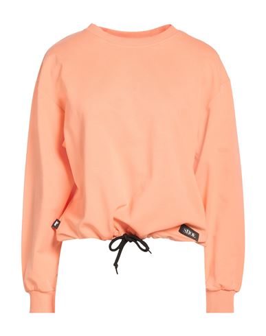 Woman Sweatshirt Orange Size L Cotton, Elastane
