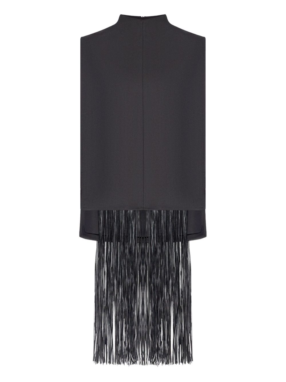 Soraia fringed sleeveless top - Black
