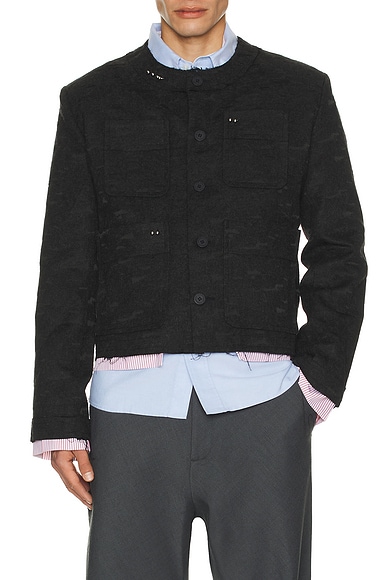Charles Jeffrey LOVERBOY French Bitch Jacket in Grey - Grey. XL/1X also in