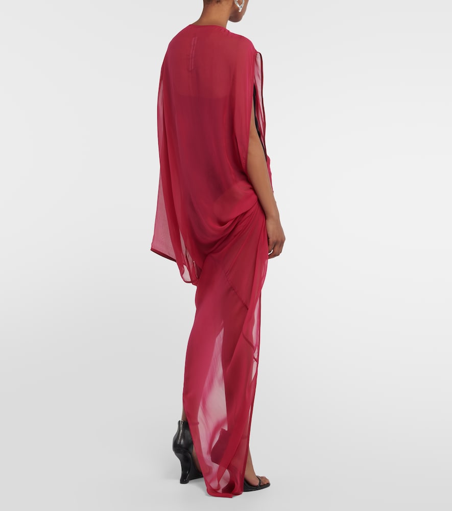 Abito draped silk maxi dress
