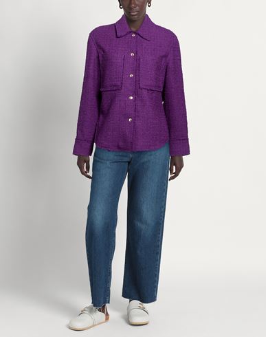 Woman Jacket Mauve Size 10 Wool, Polyamide, Elastane