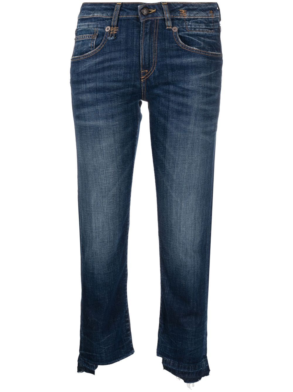 Mid-rise cropped jeans