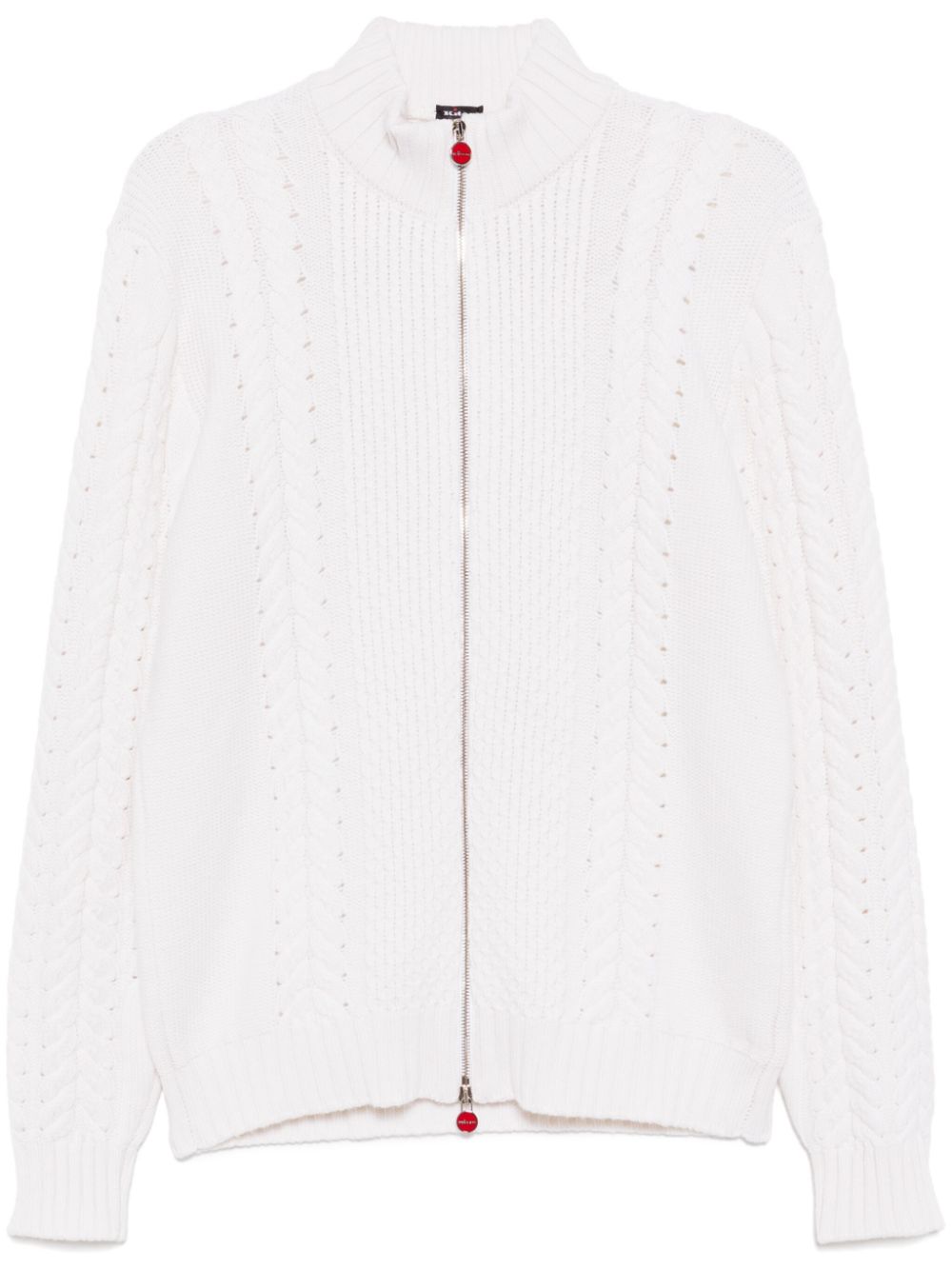 Cable-knit cashmere cardigan - Neutrals