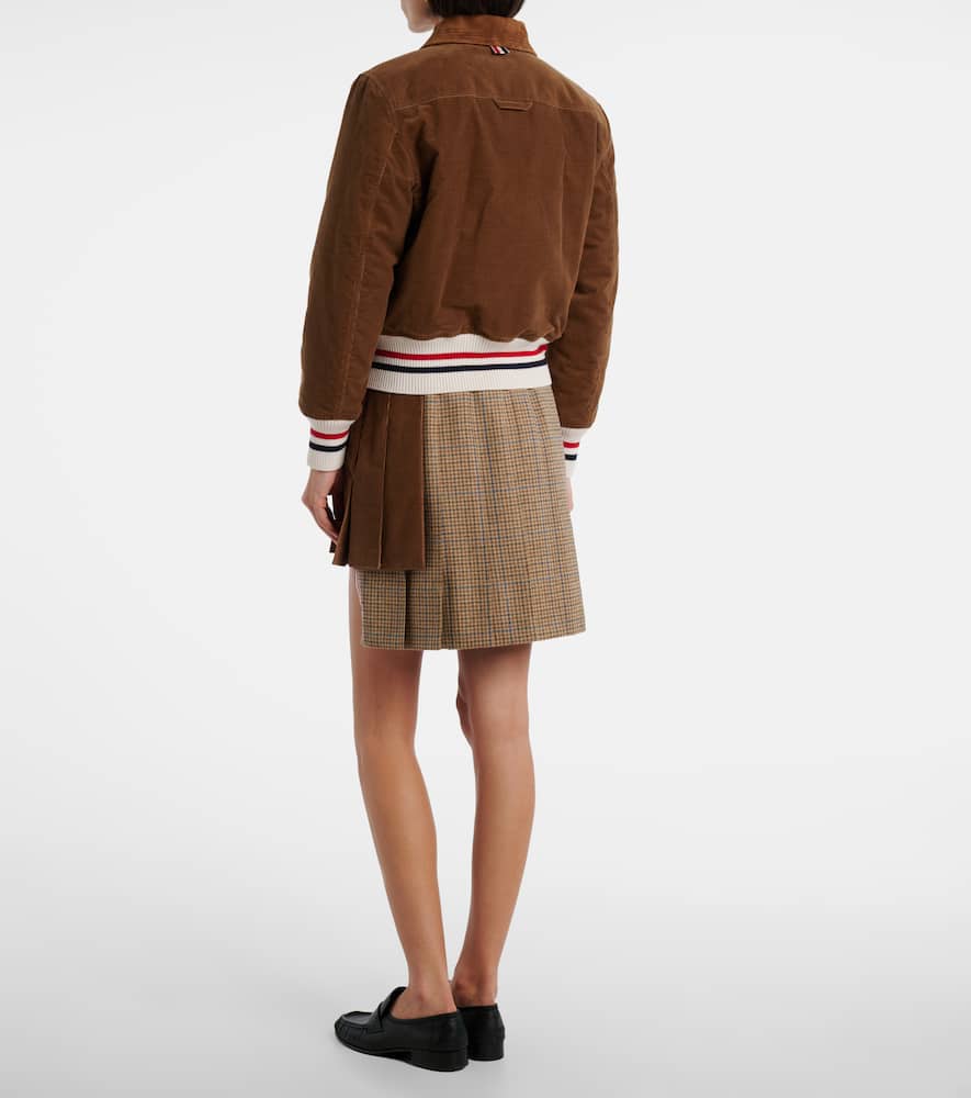 Wale cotton corduroy down jacket