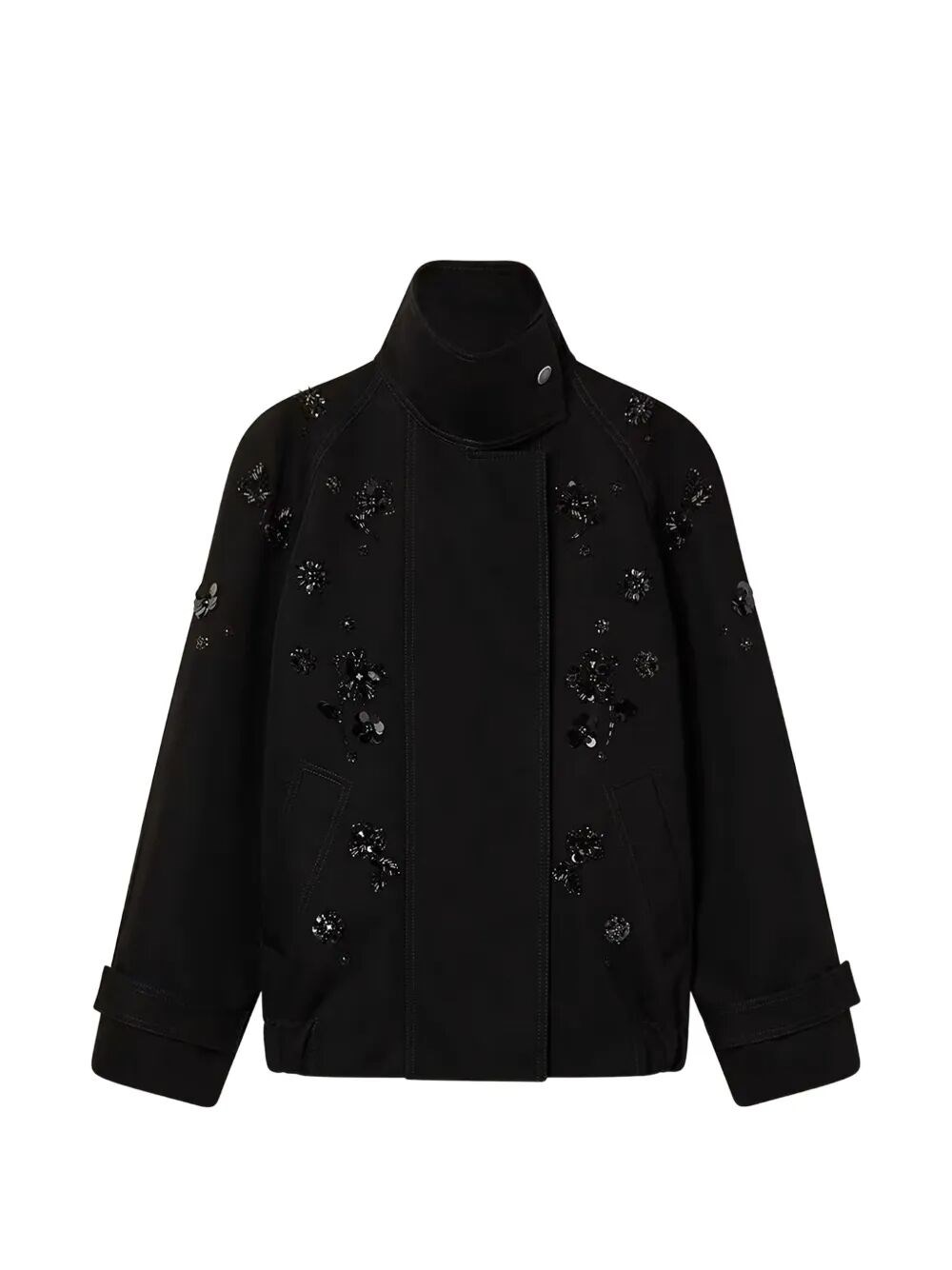 `Journey` Oversize Short Trench Coat With Embroidery