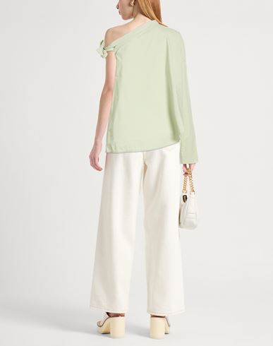 Woman Top Light green Size 8 Cotton