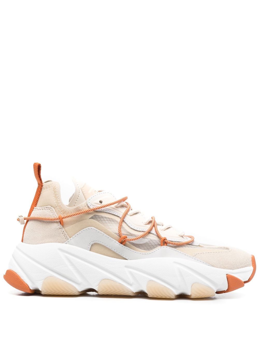 Low-top chunky suede sneakers - White