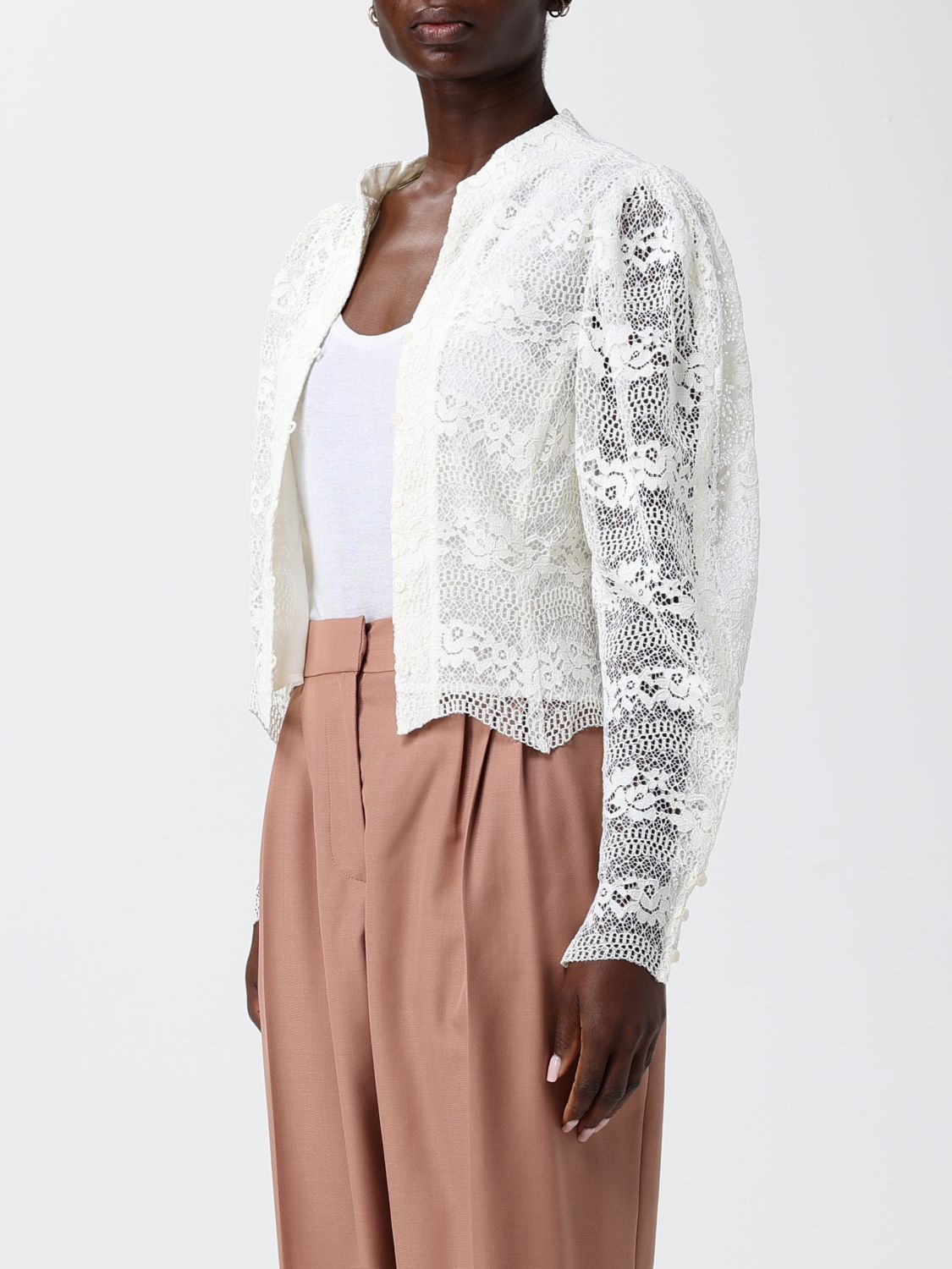 Jacket Woman color Pearl