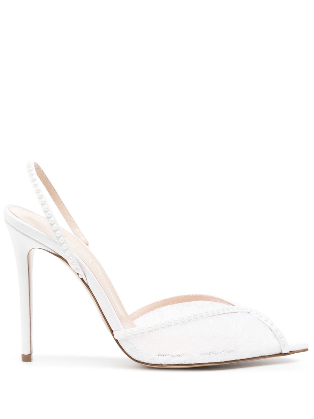 Katy 105mm slingback pumps - White