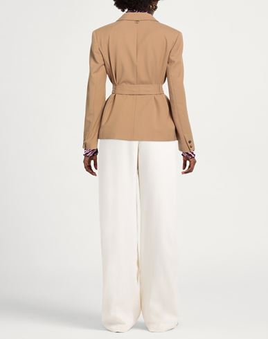 Woman Blazer Camel Size 2 Polyester, Wool, Viscose, Elastane