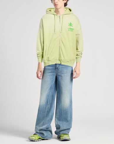 Man Sweatshirt Light green Size M Cotton