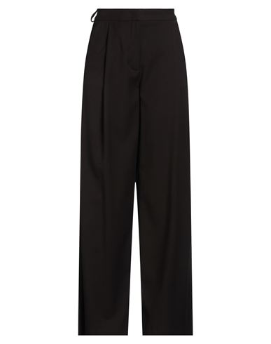 Woman Pants Dark brown Size 2 Polyester, Viscose, Elastane
