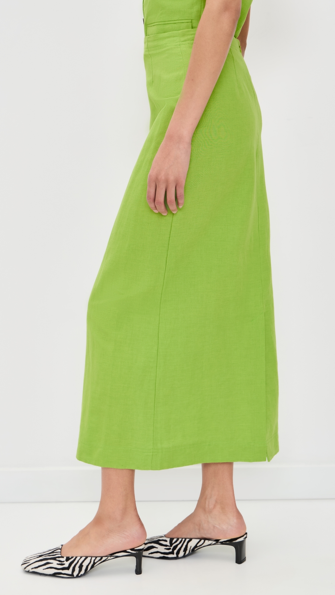 Mia Linen Mix Skirt Apple