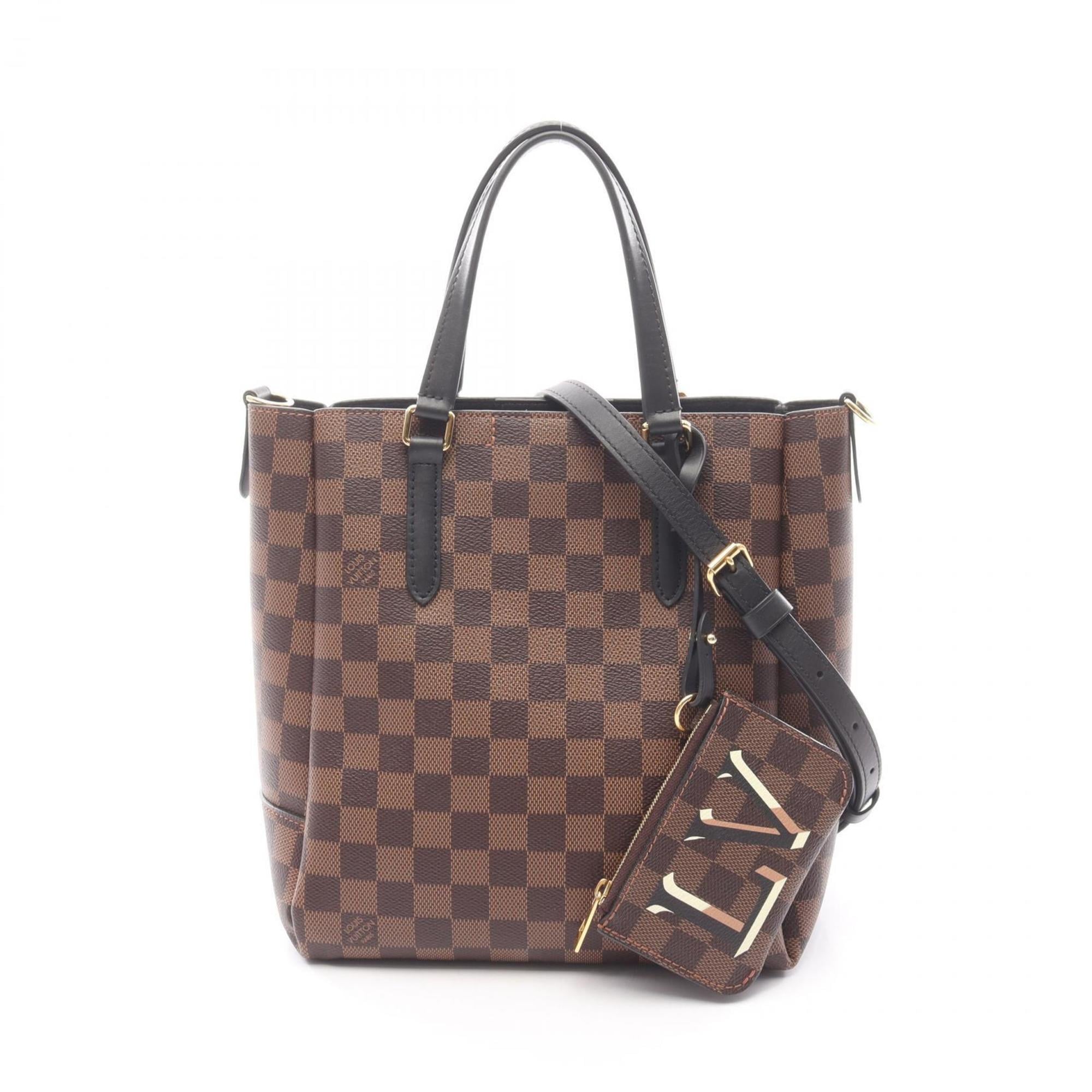 Louis Vuitton Black Brown Noir Coated Canvas Handbag Pre-Owned