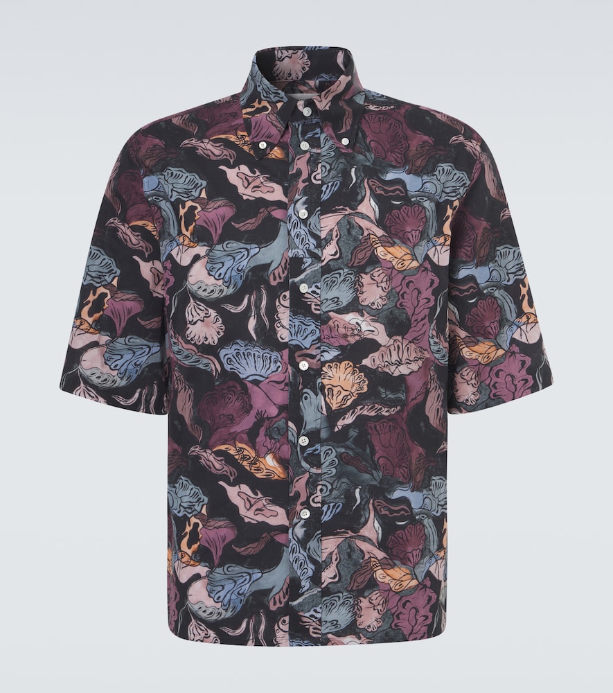 Floral cotton bowling shirt