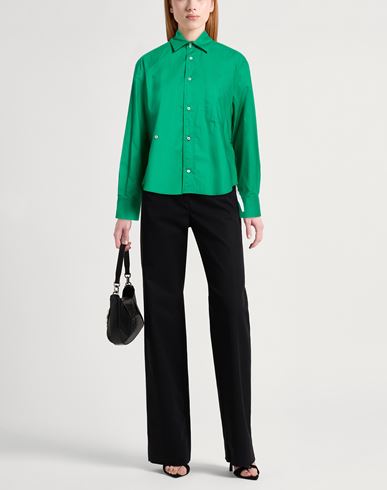 Woman Shirt Green Size S Cotton