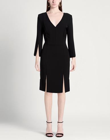 Woman Midi dress Black Size 4 Polyester, Elastane