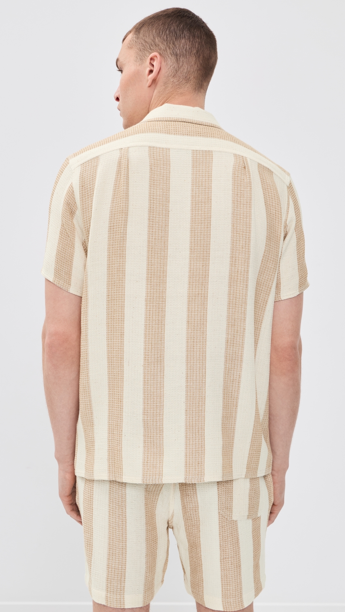 Chintan Handloom Striped Shirt Tan