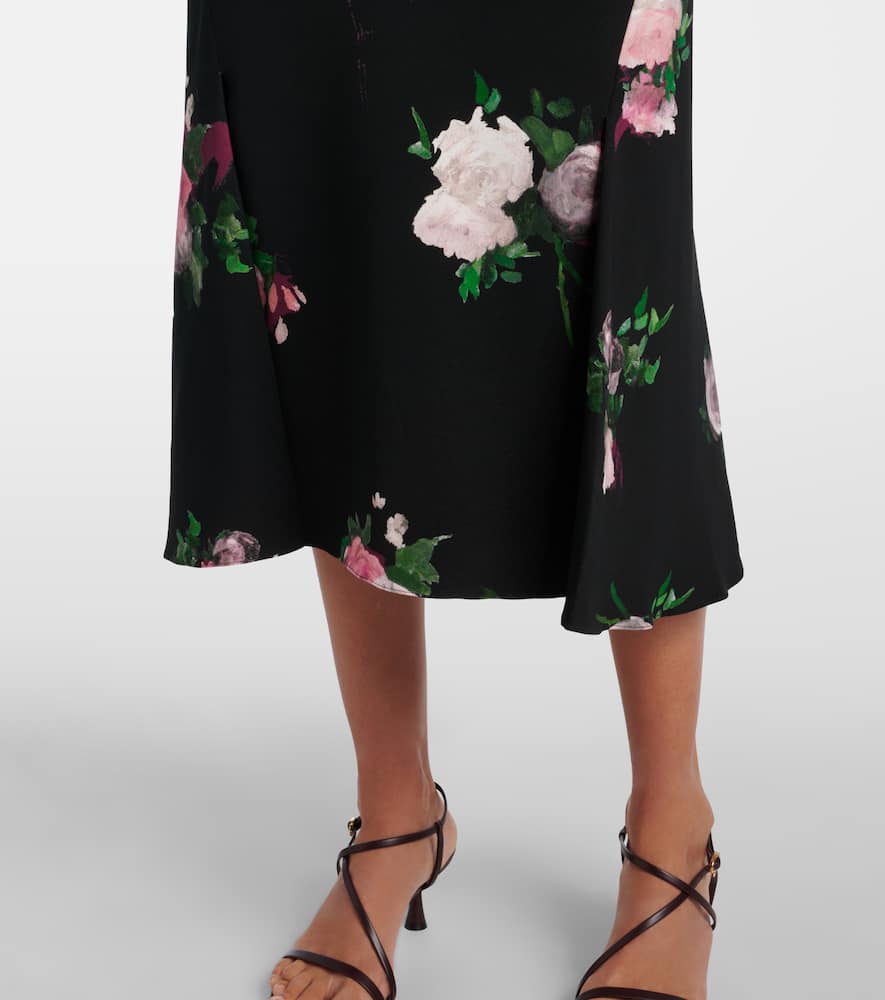 Floral midi skirt
