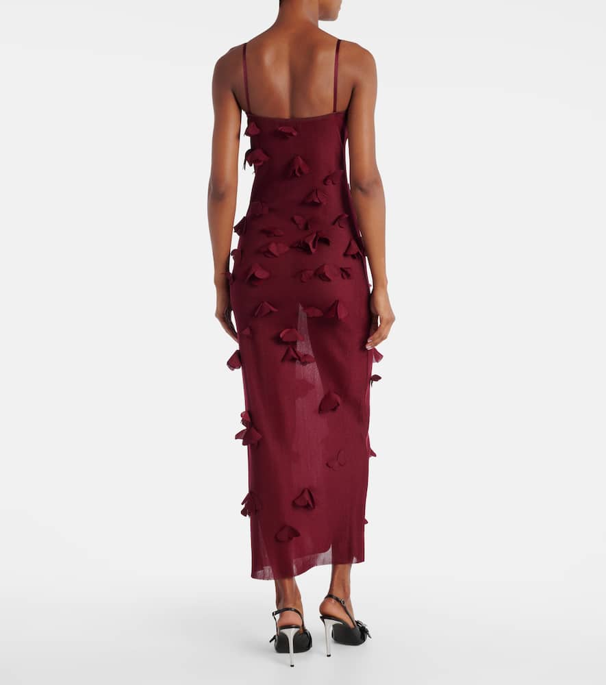 Butterflies Techno embroidered midi dress