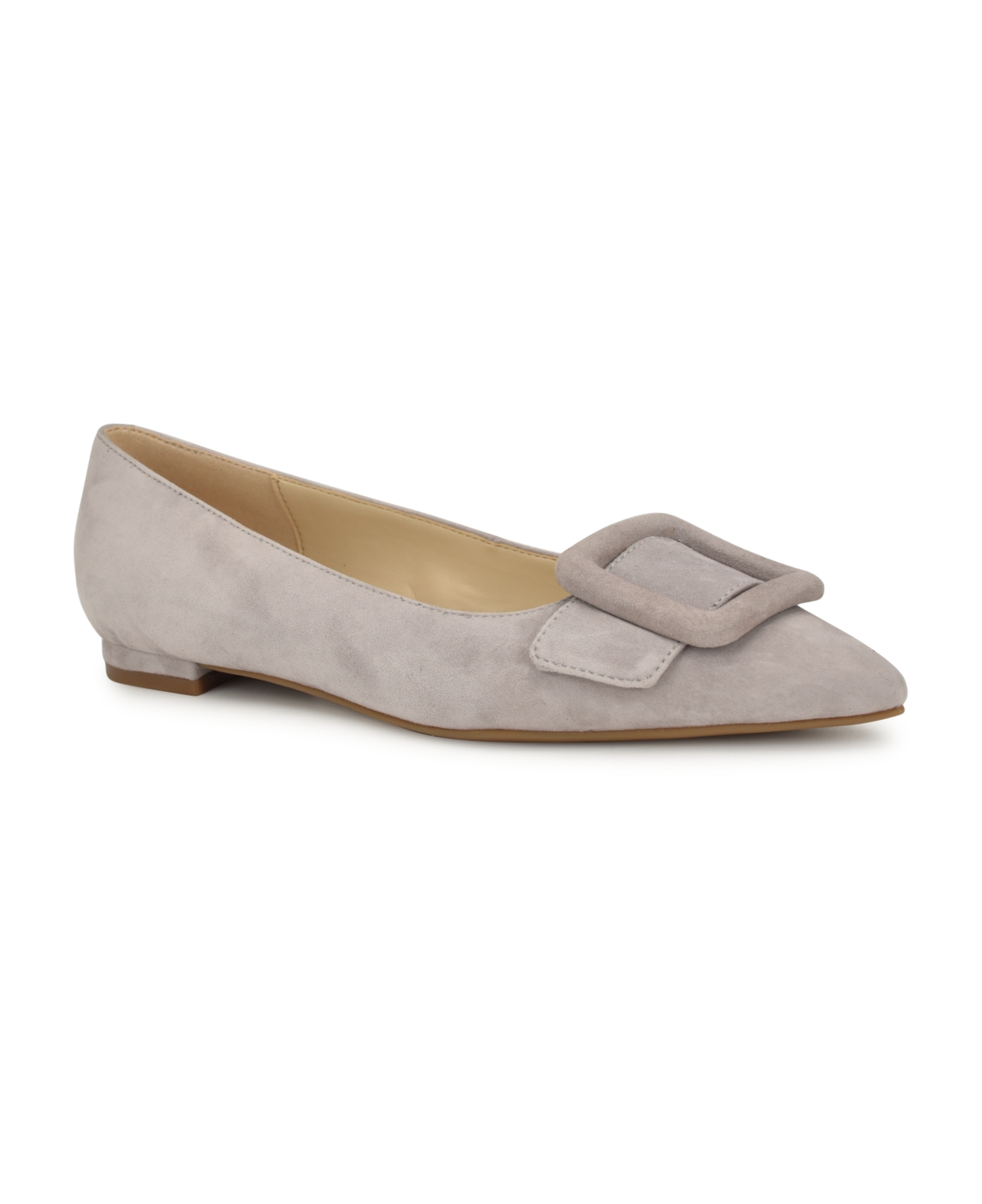 Women's Jesike Slip-on Pointy Toe Dress Flats - Light Grey Suede