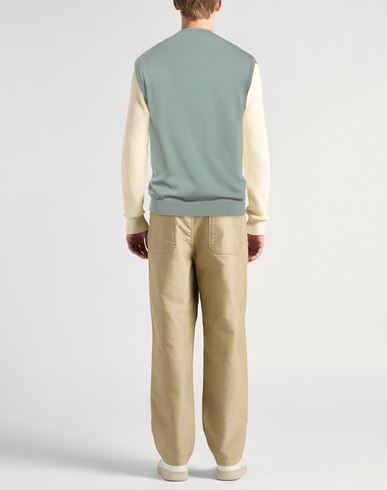 Man Sweater Sage green Size L Cotton