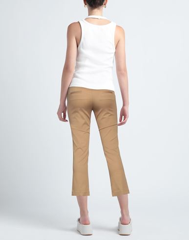 Woman Pants Sand Size 2 Cotton, Elastane