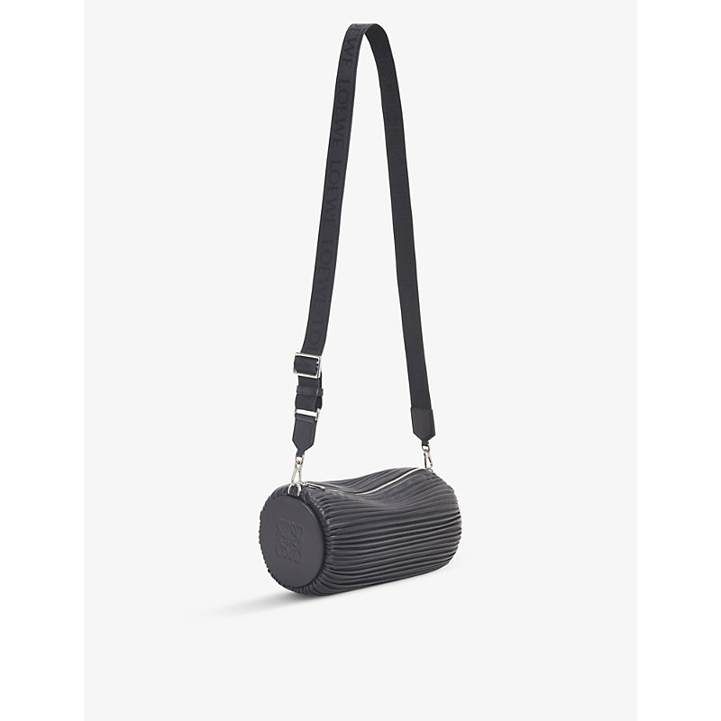 Womens Black Bracelet Pouch Large Leather-blend Clutch bag 
