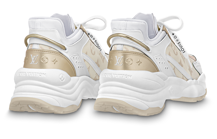 (WMNS) Run 55 Sneakers 'Beige Monogram White'