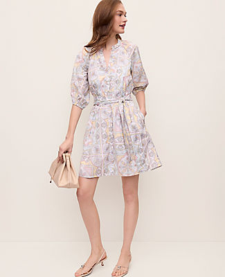 Ann Taylor Paisley Flare Dress