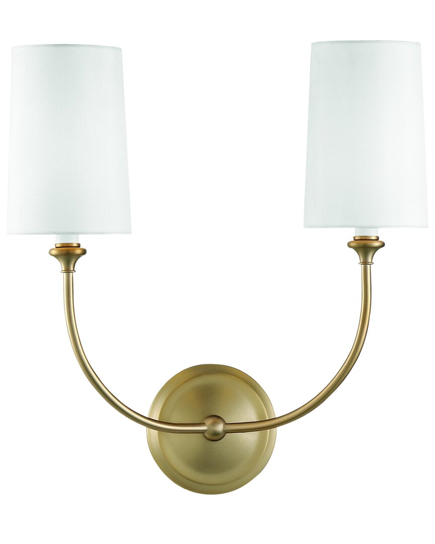 Libby Langdon For Sylvan 2-Light Vibrant Gold Sconce