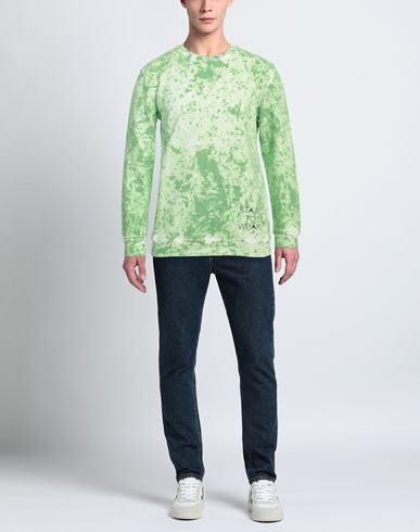 Man Sweatshirt Light green Size M Cotton