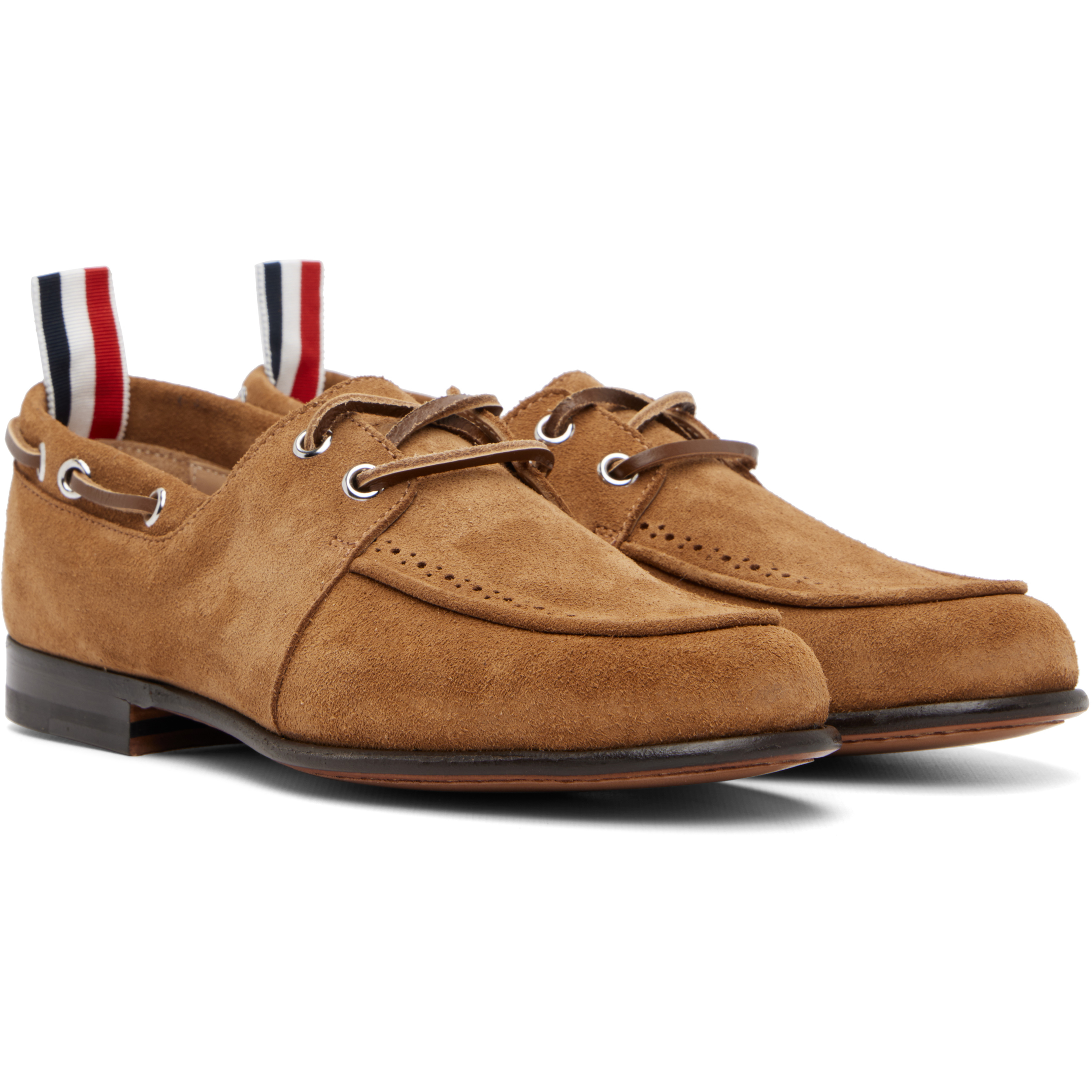 Tan Suede Flex Leather Sole Boat Shoes
