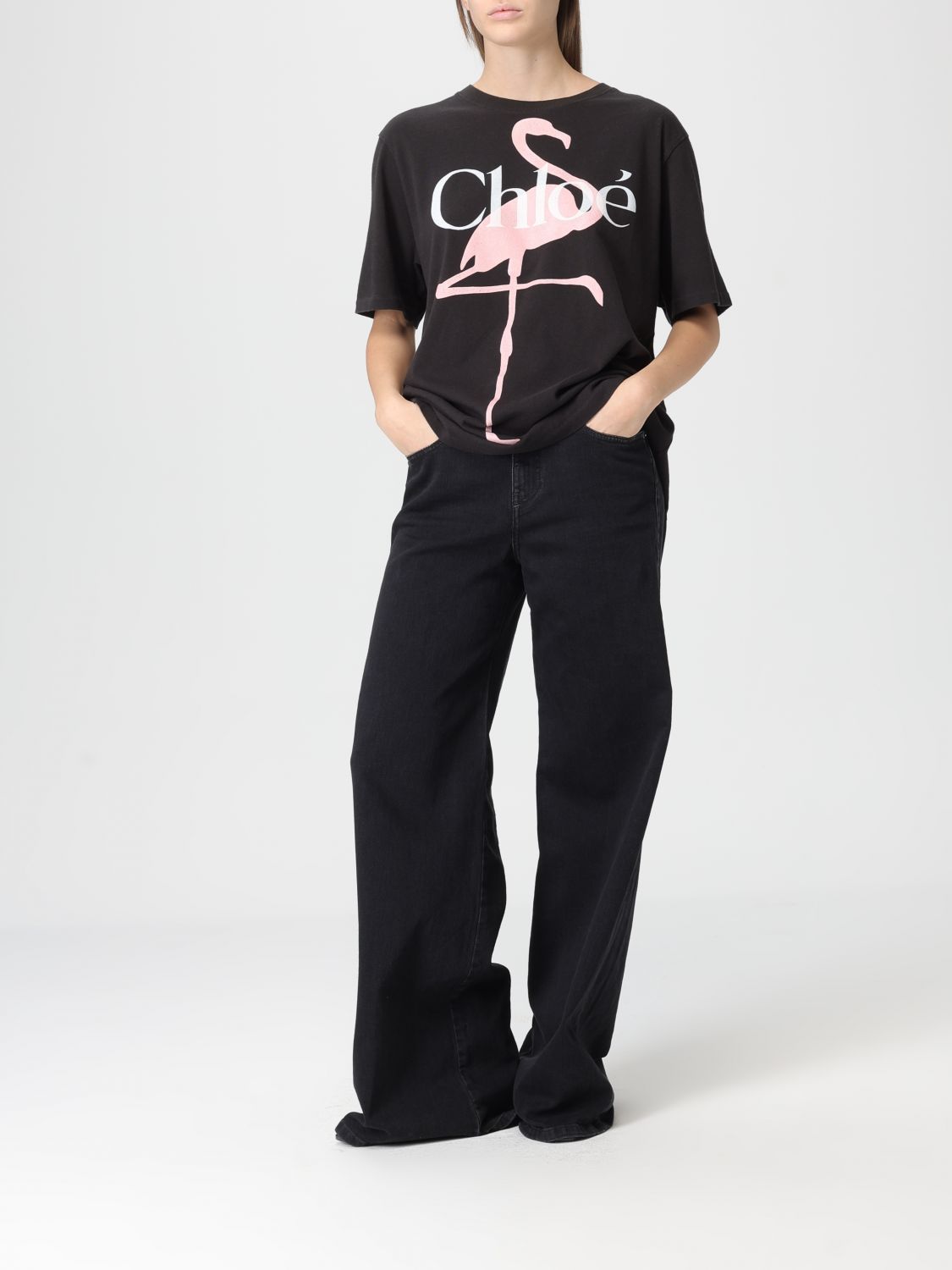 T-Shirt CHLOÉ Woman color Black