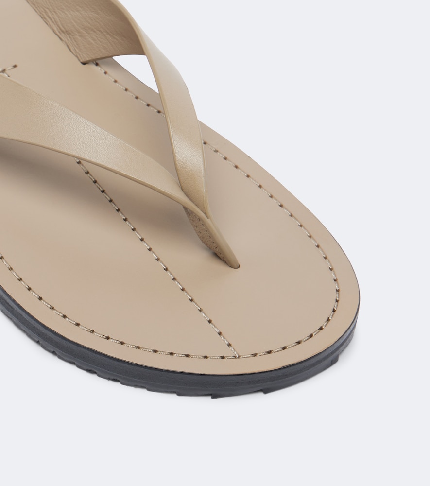 Flora leather thong sandals