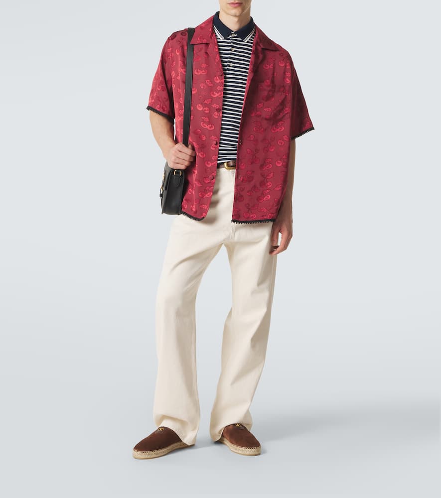 Cherryfic jacquard bowling shirt