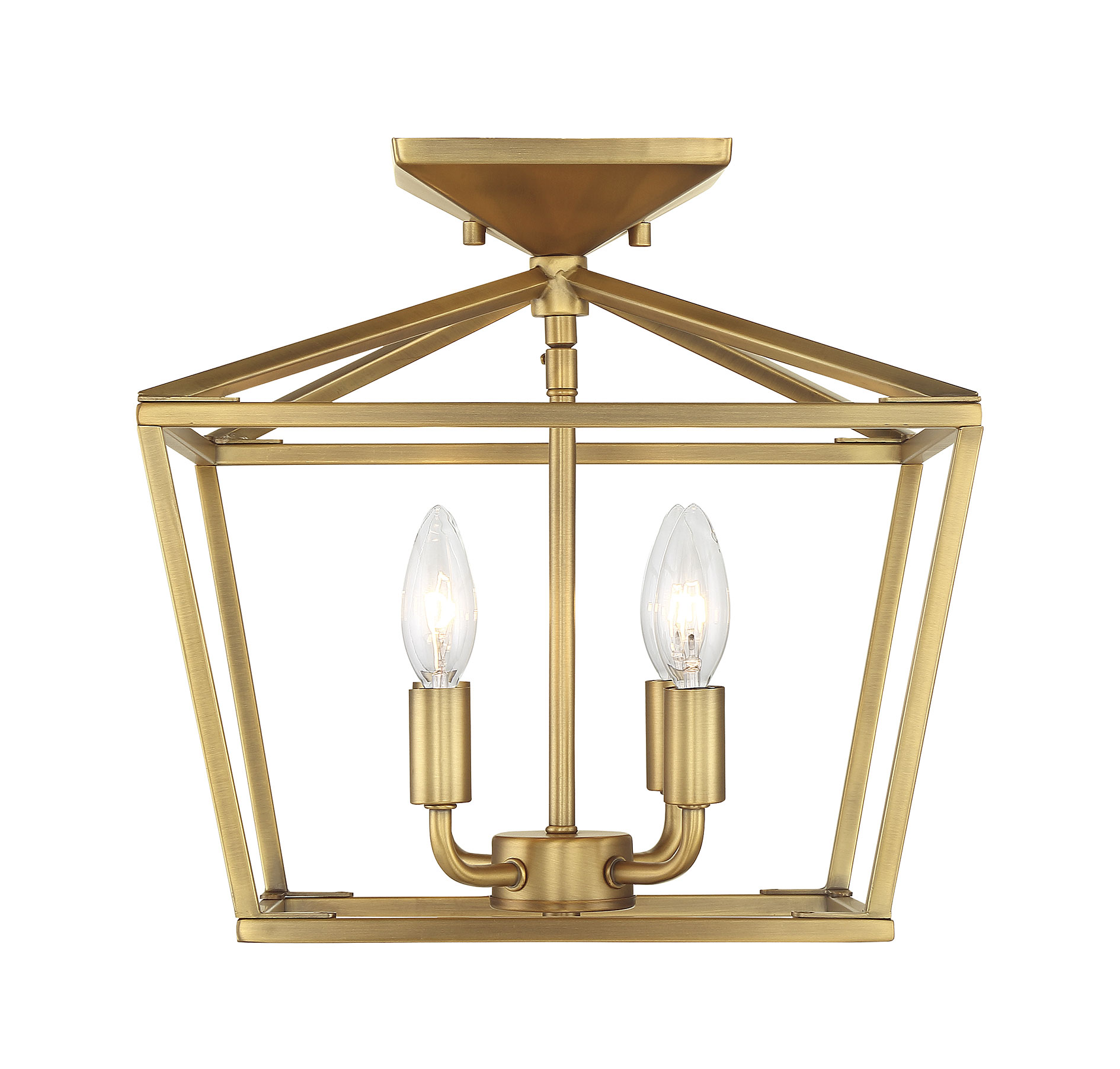 Savoy House Townsend Semi-Flush Ceiling Light in Warm Bras