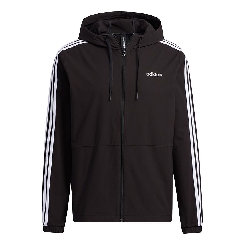 Neo M Ce 3s Wb Classic Stripe Windproof waterproof Sports Hooded Jacket Black