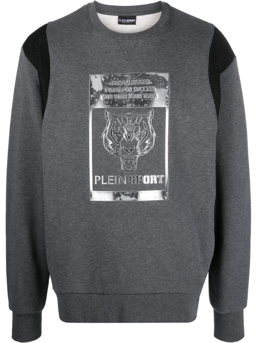 Tiger-head logo-print sweatshirt - Grey