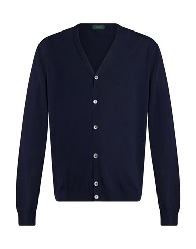 Man Cardigan Navy Size 46 Cotton