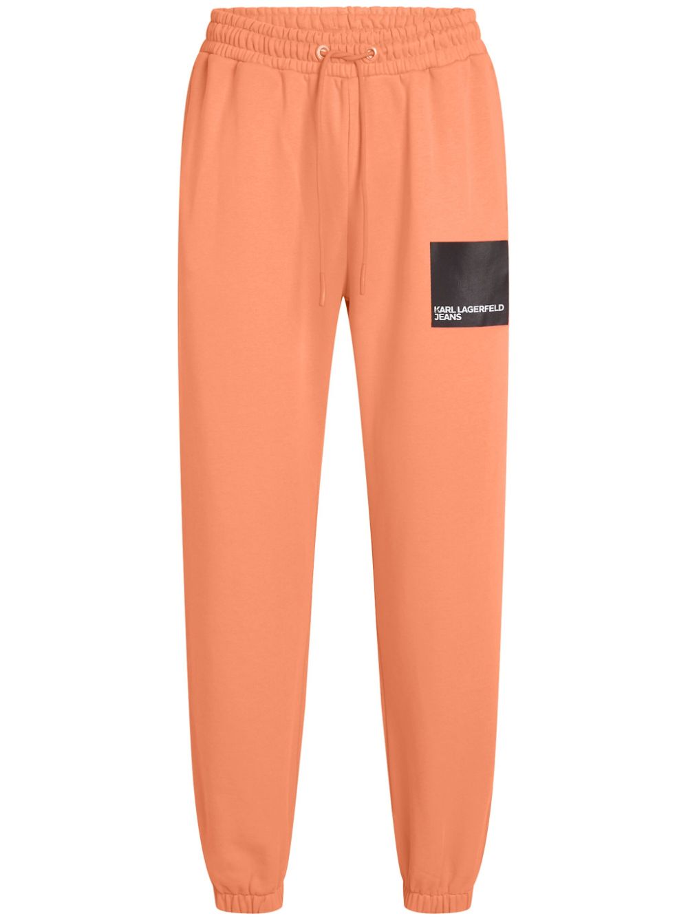 Logo-print organic cotton track pants - Orange