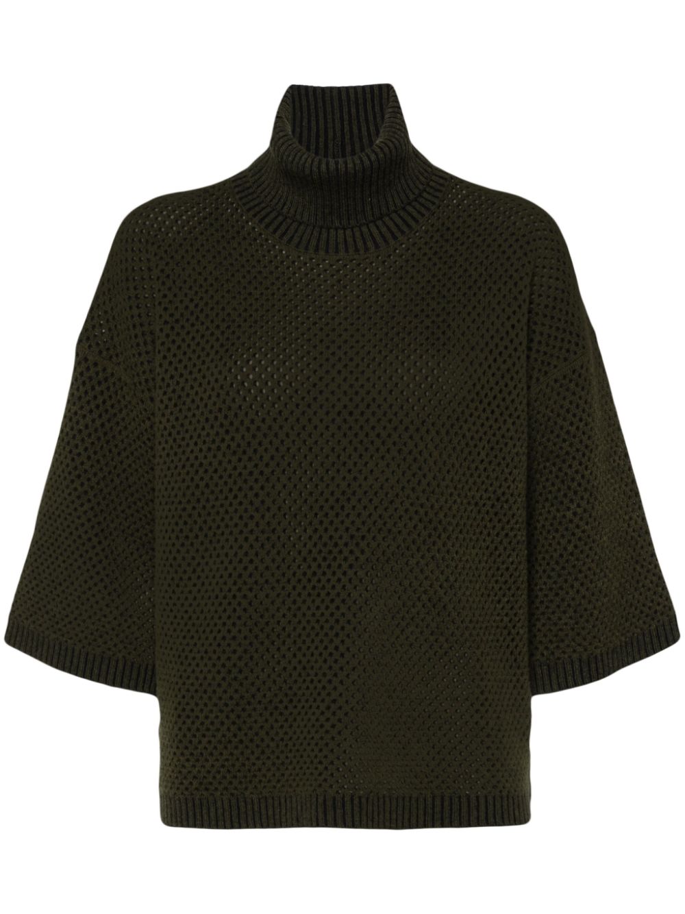 Open-knit jumper - Green